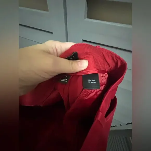 The Limited The Drew Fit Red Cropped Straight Leg Ankle Pants Size 6 - Picture 12 of 12